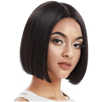 FASHION IDOL Black Bob Lace Front parūkas sievietē