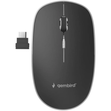 Gembird MOUSE USB-C OPTICAL WRL BLACK/SILENT MUSW-