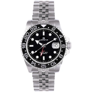 Lorenz orologio GMT Automatic 40mm nero automatico