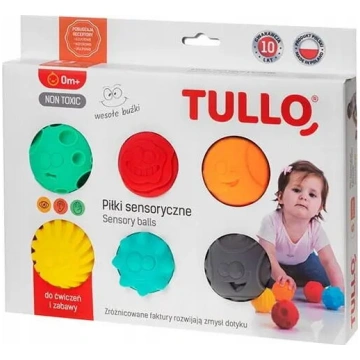 Sensorās attīstības bumbiņas Tullo «Sejas», komple