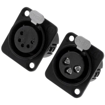 Connector: XLR; socket; female; 10A; 50V; PIN: 4; 