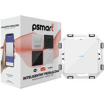 PSMART skārienslēdzis 1 ķēdes, balts stikls (RM sē