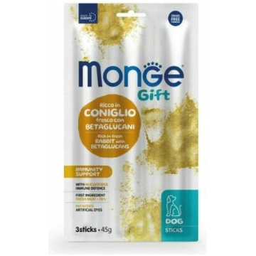MONGE GIFT Dog STICKS Immunity support Rabbit with