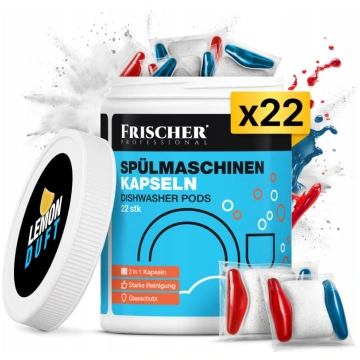Frischer 3-in-1 dishwasher capsules, 22 pieces