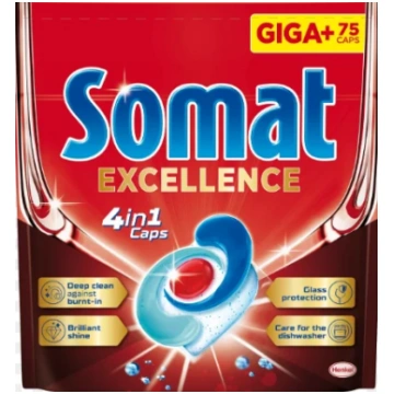 Indaplovju kapsulas SOMAT Excellence 4in1, 75 gab