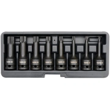 1/2" Dr. Deep bit socket impact set (SPLINE) 8pcs.