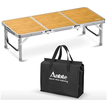 Anbte Camping Table Folding Table 87 x 40 x 26 cm 