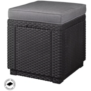 Dārza krēsls/uzglabāšanas kaste Cube ar spilvenu p