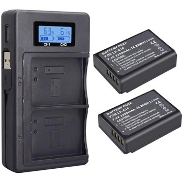 CITYORK LP-E10 2-Pack 2200mAh rezerves akumulators