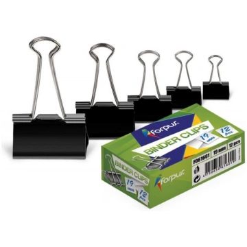 Forpus clips, 25mm, black 12 pcs FO61602
