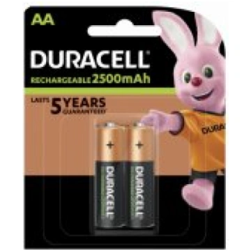 Duracell Rechargeable 2500mAh HR6 AA (LR6), 2-pack