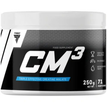 Kreatīnikomplekss TREC CM3 pulveris 250g, baltā ko