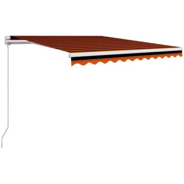 vidaXL izvelkama markīze, oranža ar brūnu, 350x250