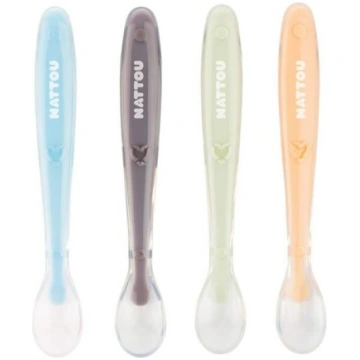 Nattou - 4 silikona karotes komplekts