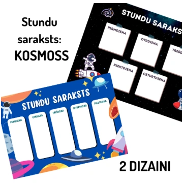 Stundu saraksts-KOSMOSS! Divi dizaini. Pamatskola