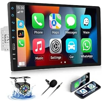 SIXWIN 1 DIN bezvadu CarPlay un Android Bluetooth 