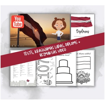 Tests, krāsojamās lapas, diploms + bezmaksas video