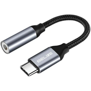 Kabel adapter Beline USB-C/Jack 3 5mm DAC czarny 5