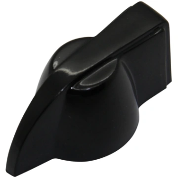 Knob; with pointer; thermoplastic; Øshaft: 6mm; Ø2