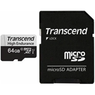Transcend 350V 64GB MicroSD + Adapter (TS64GUSD350