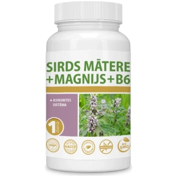 Sirds mātere + Magnijs + B6 tabletes, 30 gb