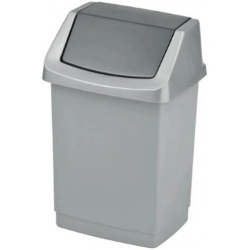 Atkritumu tvertne CURVER Click-It, 15 l, pelēka