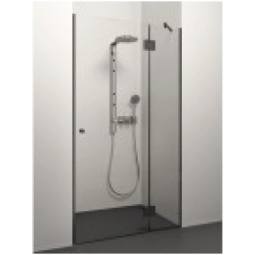 Prelude Plus Black dušas durvis 90x200 cm Stikla S