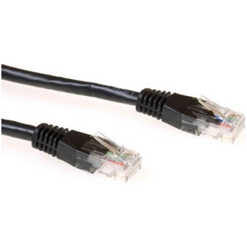 Ewent 5.0m Cat6 UTP tīkla kabelis Melns 5 m U/UTP 