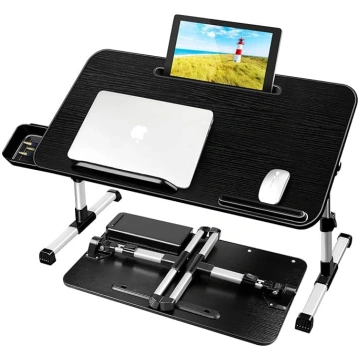 Laptop Table for Bed, Height Adjustable, Angle Adj