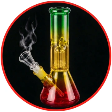 Ledus Bongs ar Kupola Perkolatoru Jamaica CBDITALY