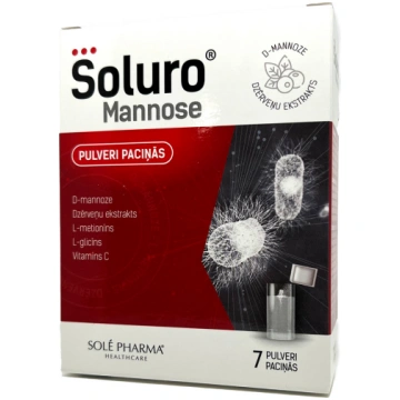 Soluro Mannose ar aveņu garšu pulveri paciņās N7