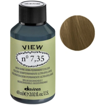 Davines, View, Demi-Permanent Hair Dye, 7.35 , 60 