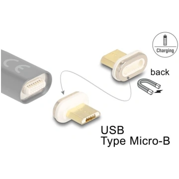 Delock Magnetic Adapter USB Type Micro-B male | 66