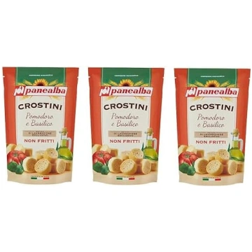 3 x Panealba Crostini Pomodoro e Basilico krutoni 