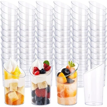 Plastmasas desertu kausiņi, 65 ml, caurspīdīgi min