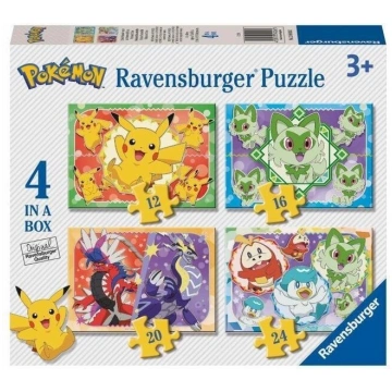 Ravensburger Puzle 4 gab. - Pokemon 12004026