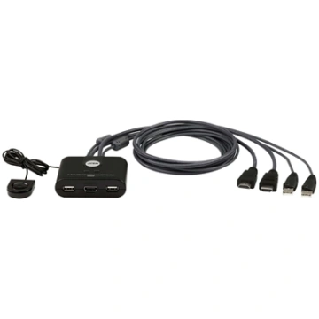 ATEN 2-Port USB FHD HDMI Cable KVM Switch CS22HF-A