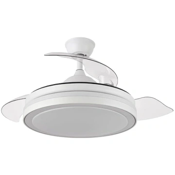 Levitantes griestu ventilators, balts, 3 atlokāmas