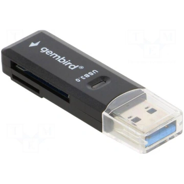Card reader: memory | USB A plug | USB 3.0 | black