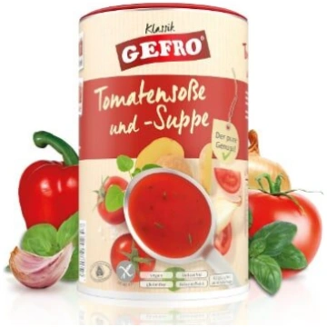 Bezglutēna tomātu zupa/mērce, 200 g. GEFRO, Vācija