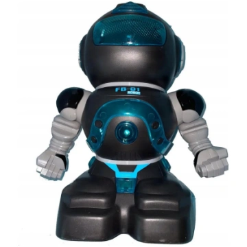 Rotaļlietu robots mega creative — melns, vadāms ar