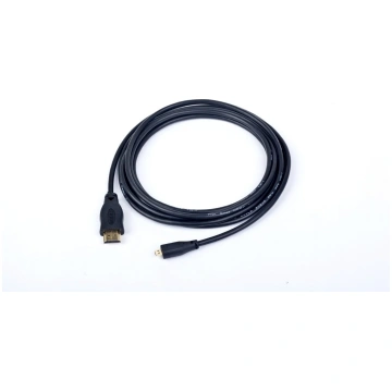 HDMI male to micro D-male black cable with gold-pl