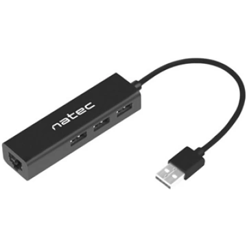 Hub USB Dragonfly 3 porty USB 2.0 + RJ45 NHU-1413 