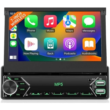 Bezvadu Carplay Android auto 1 DIN auto radio, 7 c