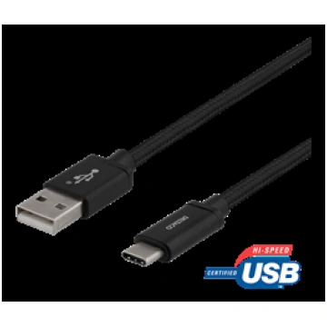 USB-A PRIEKŠ USB-C KABELIS, 2M, USB 2.0, PĪTS, MEL
