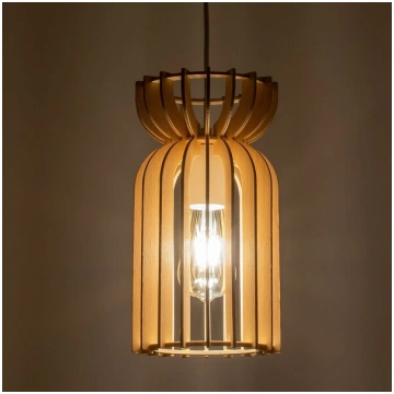 Nowodvorski Kymi B piekaramā lampa, E27, koka fini