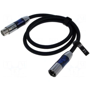 Cable | XLR male 3pin,XLR female 3pin | 1m | Plati