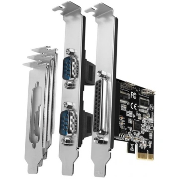PCI-Express card with one parallel and two serial 