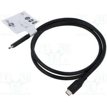 Cable; USB 4.0; USB C plug,both sides; 1m; black; 