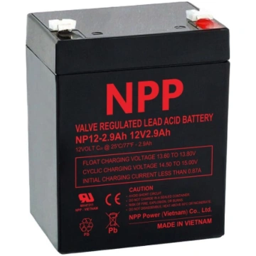 Battery 12V 2.9Ah T1(F1) Pb AGM NPP